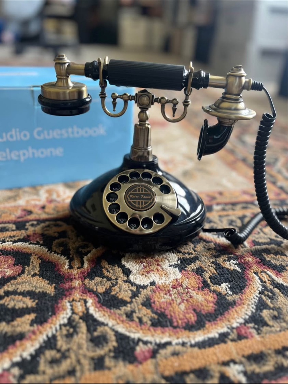 Set of 2 Audio Guestbook Telephones (Black & White)  ⚠️ read description!